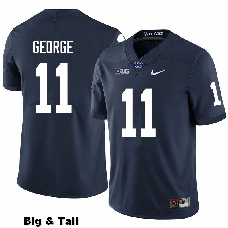 NCAA Nike Men's Penn State Nittany Lions Daniel George #11 College Football Authentic Big & Tall Navy Stitched Jersey LKT3698XQ